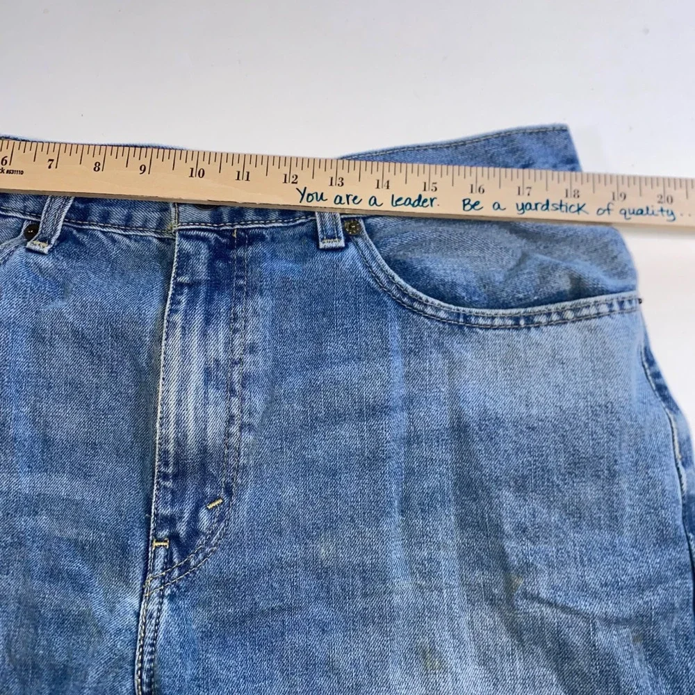 Levis 505 Regular Fit Straight Leg Jeans Mens 36x32 Medium Wash Blue Denim